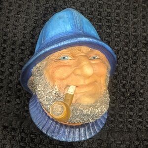 Vintage Bossons Chalkware Head Old Salt Sea Captain Sculpture